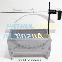 Auspit Basic BBQ Rotisserie Spit Kit Portable for Camping & 4wding