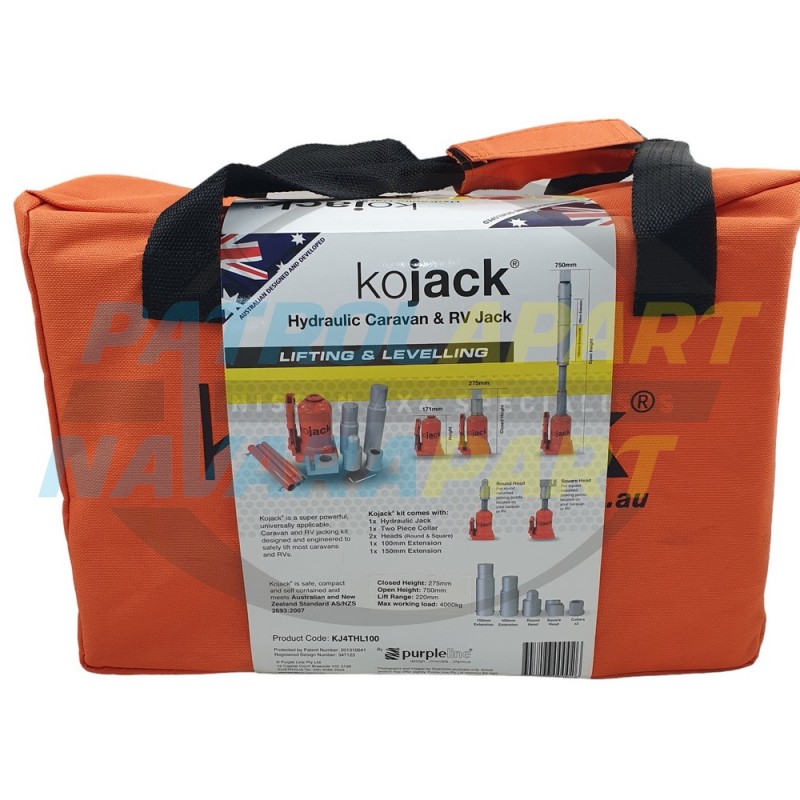 KO Hydraulic Bottle Jack High Lift 750mm 5 Piece for 4x4 4wd Caravan