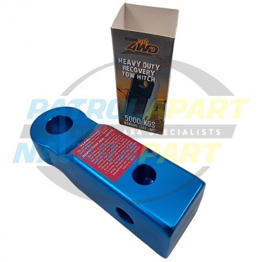 Alloy 5000kg Rated 50x50mm Receiver Blue Recovery Hitch by Roadsafe for 4wd 4X4