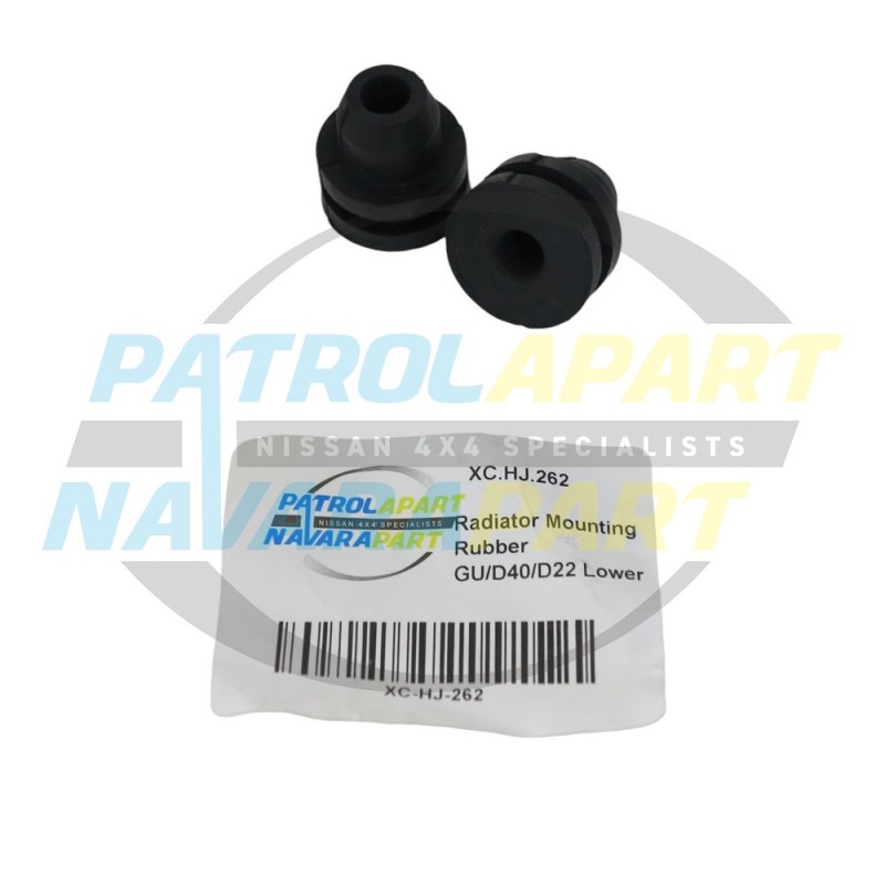 Radiator Mounting Rubber Lower Pair Suit Nissan Navara D22 & D40