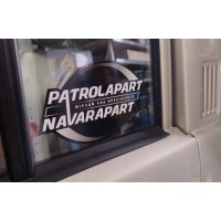 Navarapart Gloss Black Vinyl Sticker / Decal 150mm x 100mm