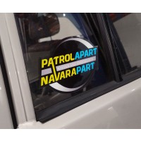 Navarapart Gloss Tri Colour Vinyl Sticker / Decal 150mm x 100mm 