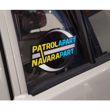 Navarapart Gloss Tri Colour Vinyl Sticker / Decal 150mm x 100mm 