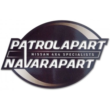 Navarapart Gloss Black / Transparent Vinyl Sticker / Decal 150mm x 100mm 
