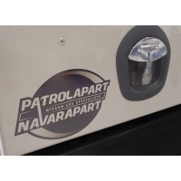Navarapart Gloss Black / Transparent Vinyl Sticker / Decal 150mm x 100mm 