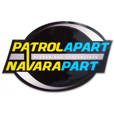 Navarapart Gloss Tri Colour Vinyl Sticker / Decal 150mm x 100mm 