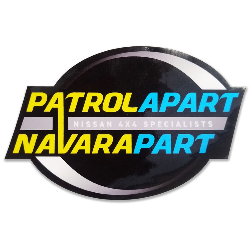 Navarapart Gloss Tri Colour Vinyl Sticker / Decal 150mm x 100mm 
