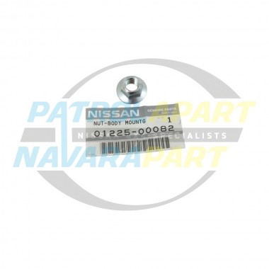 Genuine Nissan Navara D22 MNT & JN1, D40 VSK row 1 and 2 Body Mount Nut.