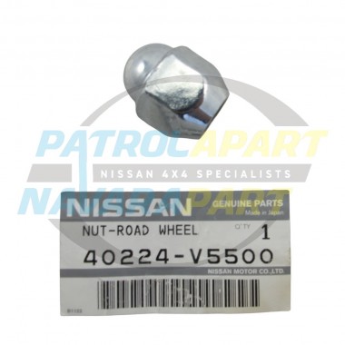 Genuine Nissan Navara Chrome Dome Wheel Nut Closed End