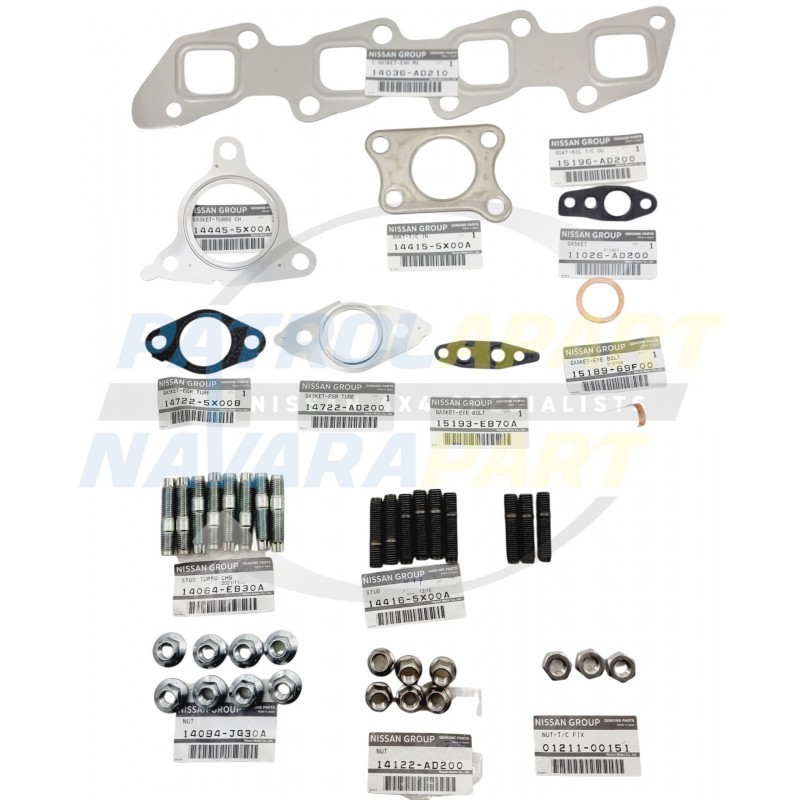 Genuine Nissan Navara D40 R51 YD25 VSK 2010on Manifold Replacement Kit Studs / Nuts / Gaskets