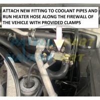Firewall Coolant Pipe Conversion Kit for Nissan Navara D40 Pathfinder R51 YD25 VQ40