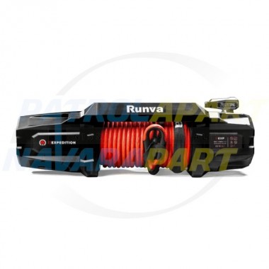 11,000lb Expedition Series 12V Electric Winch with Synthetic Rope - Runva