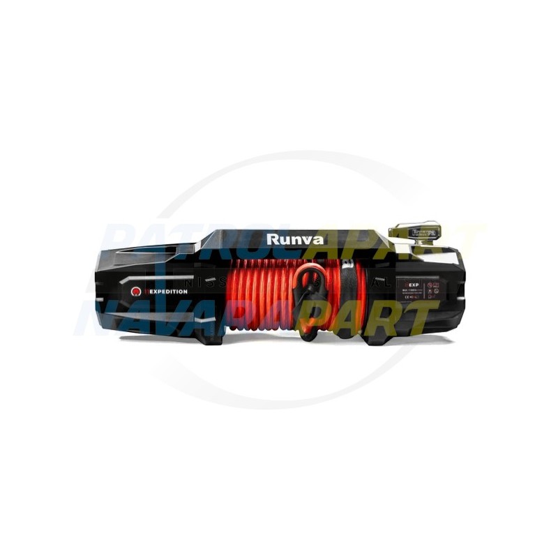 11,000lb Expedition Series 12V Electric Winch with Synthetic Rope - Runva