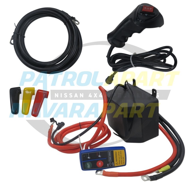 Universal Winch Control Solenoid Box with Wired & Wireless Remote - 12V