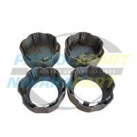 USED - Genuine Nissan Wheel Hubcap Set - Nissan Navara D22 Alloy Wheels