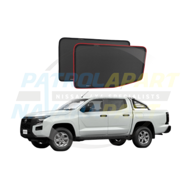 Snap Sunshade 2nd Row Rear Window Set - Nissan Navara D27 Mitsubishi Triton MV