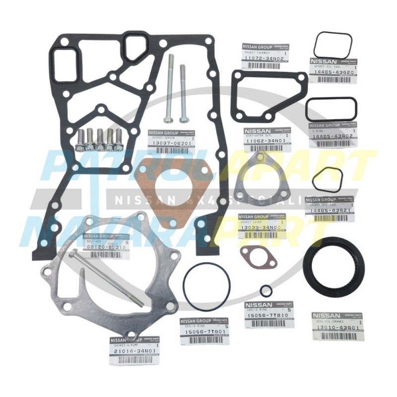 Genuine Nissan Timing Cover Gasket Set - Nissan Navara D22 TD27