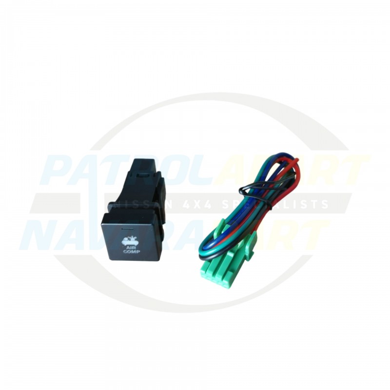 Hulk 4x4 Push Button Air Compressor Square Accessory Switch - Nissan Patrol Y62