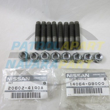 Genuine Nissan Navara D22 ZD30 Exhaust Manifold Stud & Nut Set