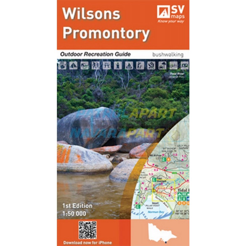 Spatial Vision Wilsons Promontory Outdoor Recreation Guide Map for Walking / Riding / Camping