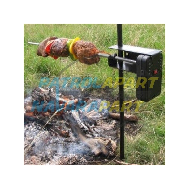 Auspit Basic BBQ Rotisserie Spit Kit Portable for Camping & 4wding