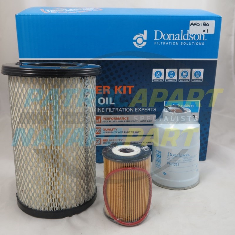 Donaldson Air Fuel Oil Filter Kit Suit Nissan Navara D22 ZD30