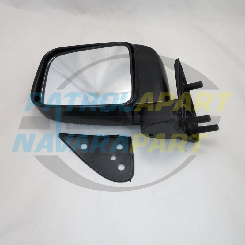 Left Hand Black Manual Mirror for Nissan Navara D22 YD25 DX 2008 on