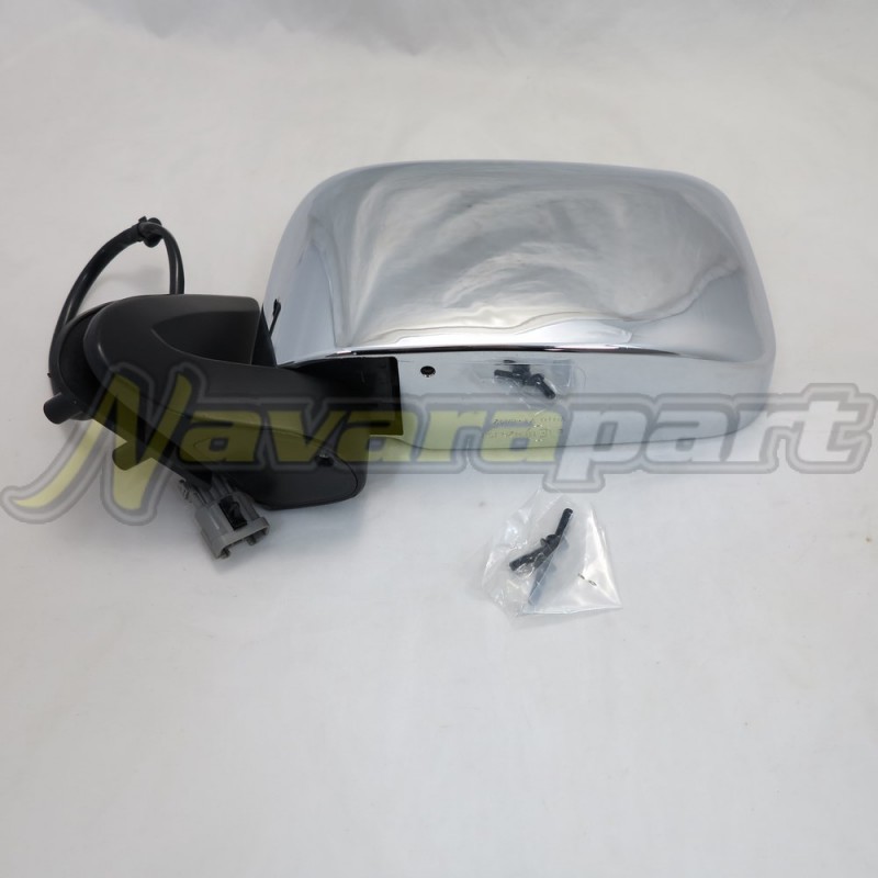 Left Hand Electric Chrome Mirror for Nissan Navara D22 4WD 10/01 on