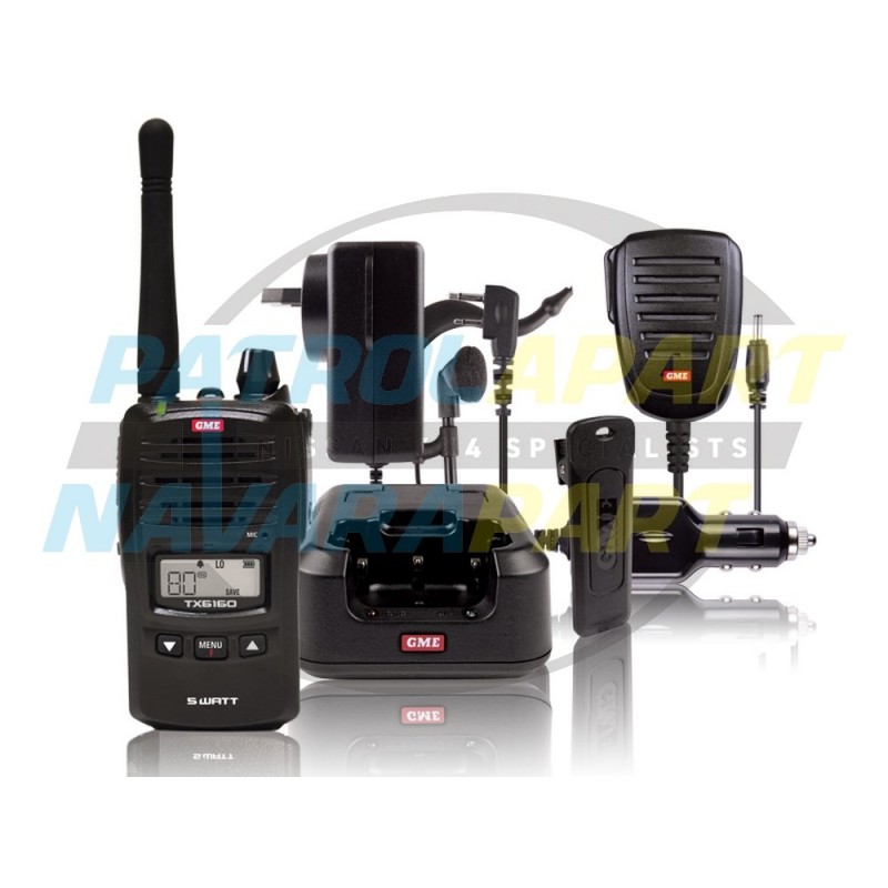 GME TX6160 80 Channel IP67 5W Handheld UHF CB Radio KIT